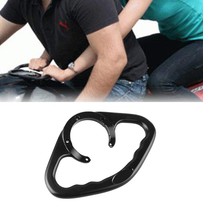Luckmart Motorcycle Aluminium Rear Passenger Gas Tank Bar Handle Grip Bar Handlebar Grab 5 Holes Compatible for Suzuki GSXR600 GSXR750 GSXR1000 GSXS750 Spare Parts Black - Image 2